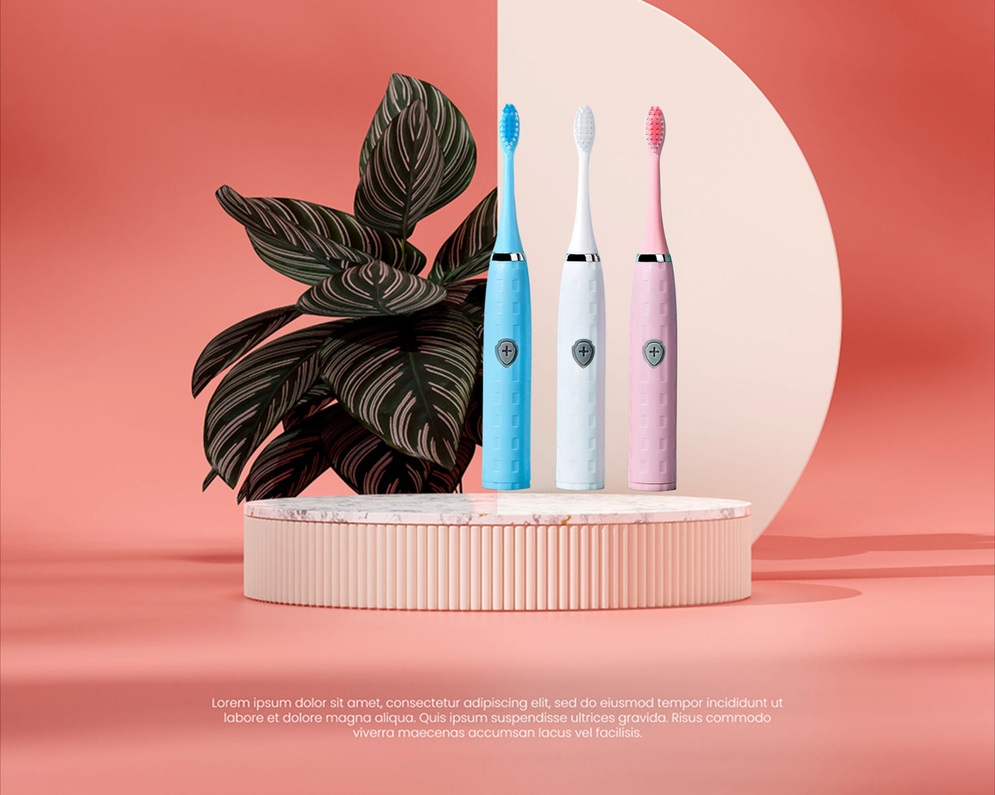 Travel Electric Toothbrush Set Model Y803 with 3 Brush Heads One-Click Start Battery-Free Portable Design