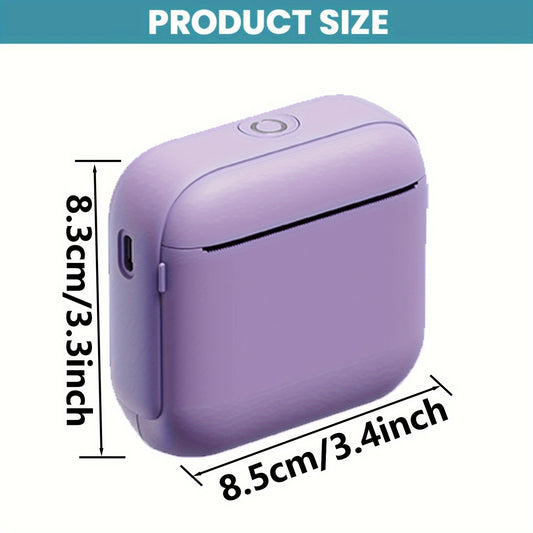 Portable Thermal Printer with Instant Print - USB-Powered Compact Thermal Printer for iOS/Android Devices, Instant Photo & Document Printing, Portable Office & Home Use, Ideal For Thanksgiving, Christmas, Halloween Gifts, Study Sessions