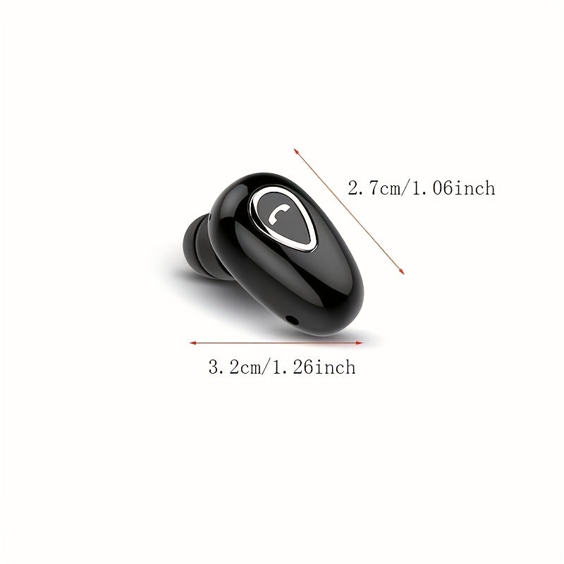Invisible Wireless Earbuds Mini Stereo Headphones with Mic 1pc In Ear Sports Earphone for Workout Travel