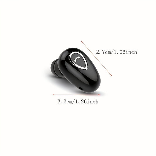 Invisible Wireless Earbuds Mini Stereo Headphones with Mic 1pc In Ear Sports Earphone for Workout Travel
