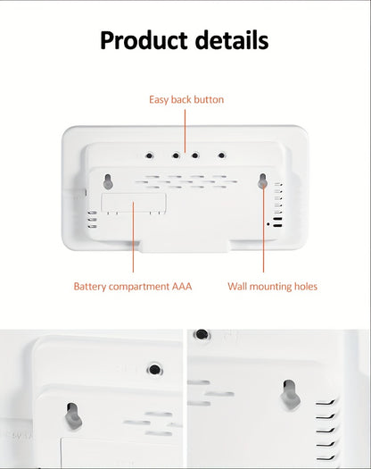 Smart Digital Clock with Voice Control Temperature Date Week Display Dual Alarm Sleep Tracker 12/24-Hour Format Brightness Adjustment