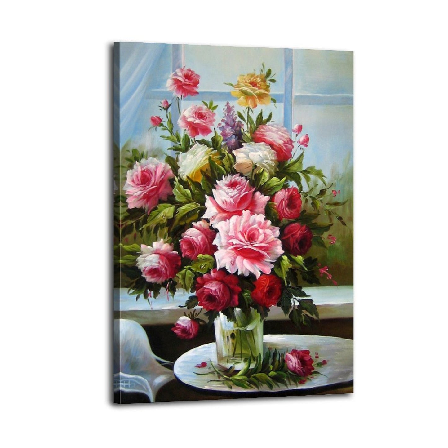 Vintage Floral Wall Art Bouquet Canvas Painting 34