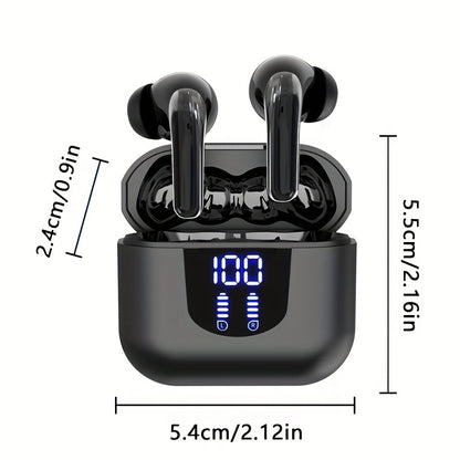 Wireless 5.3 Earbuds 13mm Speaker 30H Playtime Type-C Fast Charging Box Stereo In-Ear Headset for iPhone Android Gaming Business Sports Headphone Mic