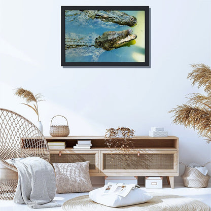 Wild Crocodile Canvas Painting for Living Room Decor-46