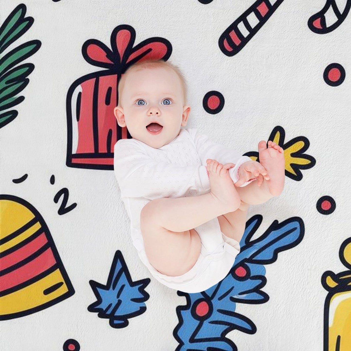 Christmas Gift Pattern Anti-Pilling Flannel Blanket – Cozy Warm Holiday Throw