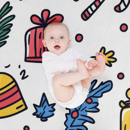 Christmas Gift Pattern Anti-Pilling Flannel Blanket – Cozy Warm Holiday Throw