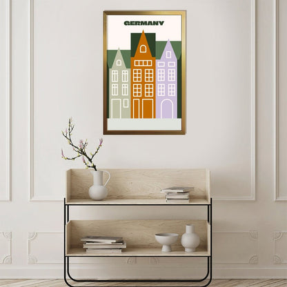 Germany Cityscape Art Print, Modern Travel Wall Decor Poster-23