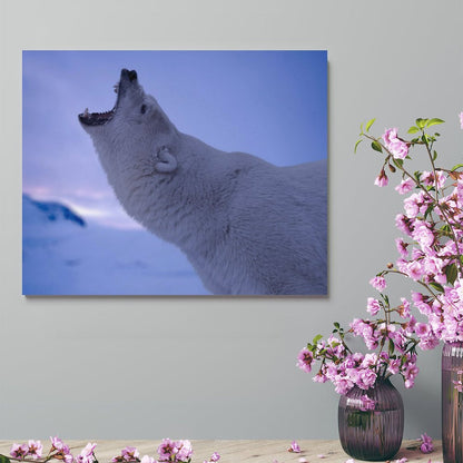 Arctic Majesty Polar Bear Canvas Wall Art-017