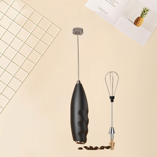 Electric Double Head Whisk Handheld Mixer for Cappuccino Matcha Latte Battery Powered 2 Colors Ergonomic Design Kitchen Tool