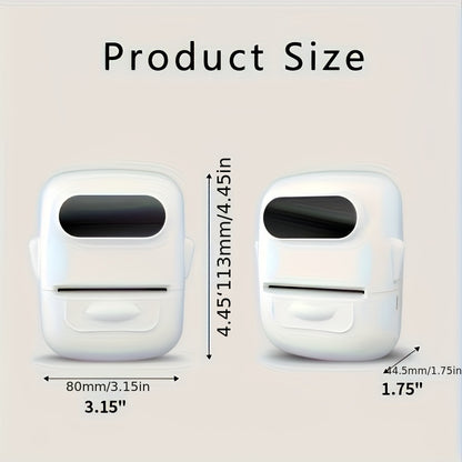 [Portable P50 Printer] Portable P50 Thermal Label Printer | Compatible with Android+iOS, Suitable for Home, Clothing, Supermarkets, Jewelry, and Food Industries, Equipped with a Roll of 40 * 30mm White Stickers