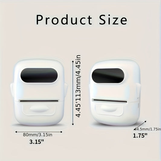 [Portable P50 Printer] Portable P50 Thermal Label Printer | Compatible with Android+iOS, Suitable for Home, Clothing, Supermarkets, Jewelry, and Food Industries, Equipped with a Roll of 40 * 30mm White Stickers