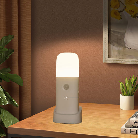 Portable Motion Activated LED Night Light USB Rechargeable 2000mAh Battery Dimmable Lamp for Living Room Bedroom Hallway Decor