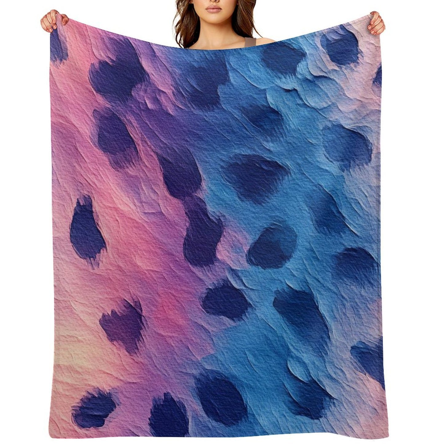 Soft Flannel Throw Blanket Colorful Animal Print