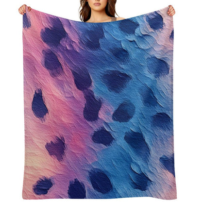 Soft Flannel Throw Blanket Colorful Animal Print