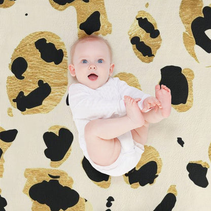 Warm Leopard Pattern Flannel Blanket Home Decor