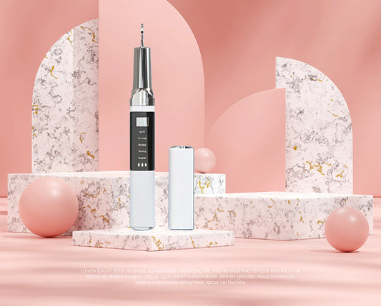 Cordless Electric Toothbrush 5 Modes USB Rechargeable 2 Replaceable Heads Dental Plaque Remover 2 LED Lights 36V Power Portable Teeth Cleaner New Year Gift