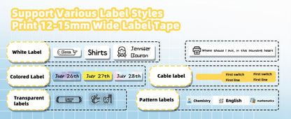 12x40mm Mini Portable Label Printer Phomemo D30 Inkless Handheld Label Maker for Jar Kitchen Clothes Jewelry Smartphone Tablet