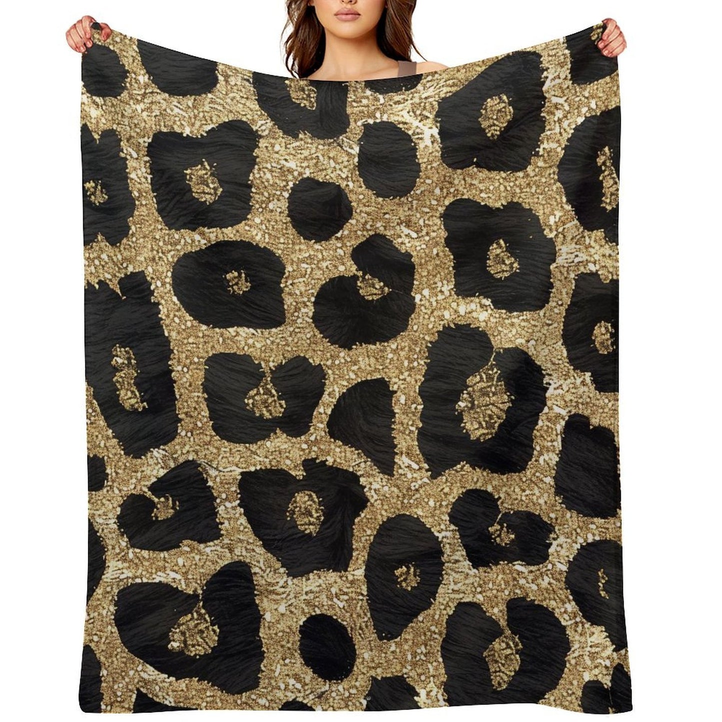 Elegant Leopard Pattern Flannel Blanket Cozy