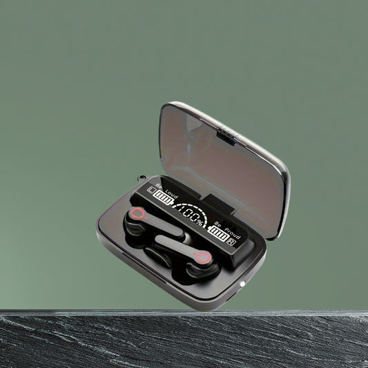 2025 Smart Digital Display Wireless Headphones with Battery Indicator High-End Fashion Mirror Design TWS for Sports Game Music