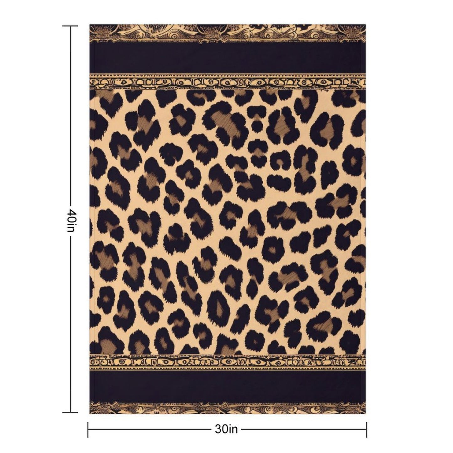 Modern Flannel Throw Blanket Leopard Aesthetic