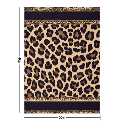 Modern Flannel Throw Blanket Leopard Aesthetic