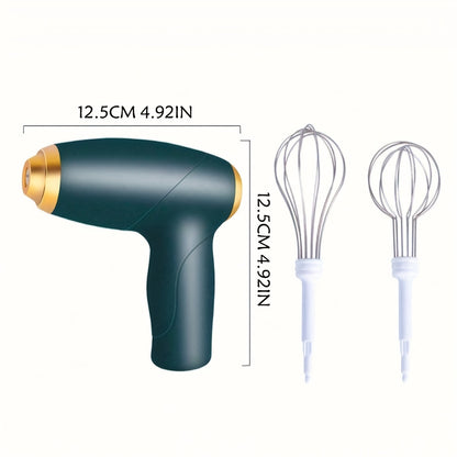 3-Speed USB Rechargeable Hand Blender Portable Electric Mixer for Baking Cakes Cookies Muffins Pancakes Lightweight Easy-to-Use Ideal for Home Bakers and Professionals