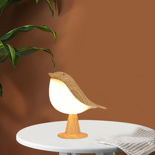 Bird LED Table Lamp Art Deco Style Adjustable Touch Light Rechargeable Lithium Battery Plastic Desk Lamp with USB Cable Maple Leaf