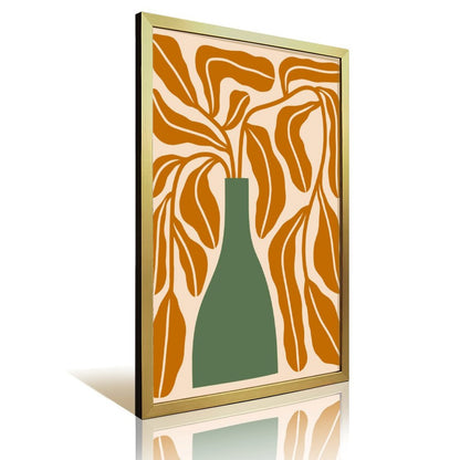 Minimalist Leaf and Vase Framed Wall Decor-20