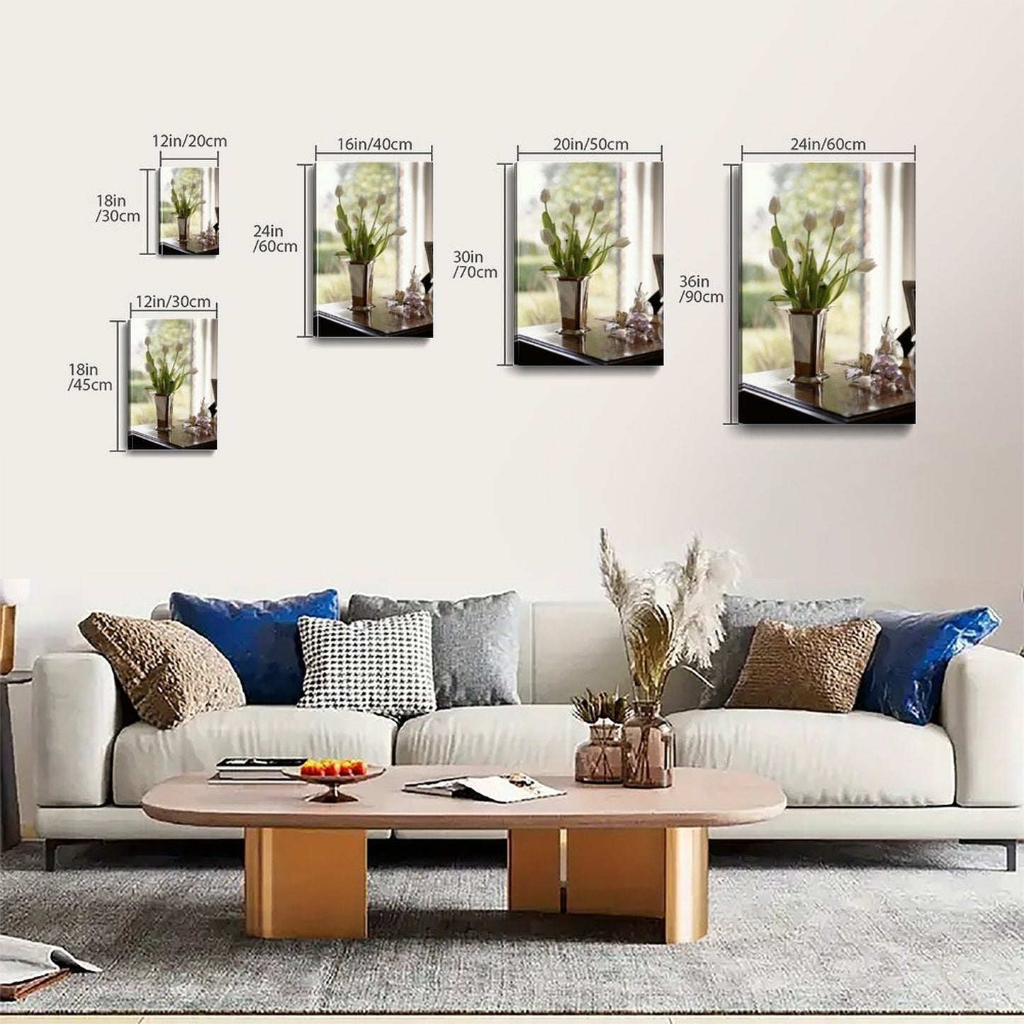 Tulip flower paintings relax indoors 2