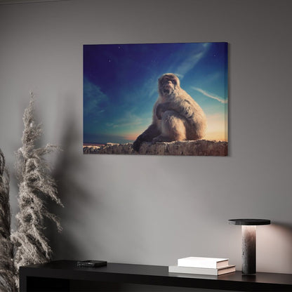 Baby Monkey Portrait Framed Canvas Wall Decoration-09