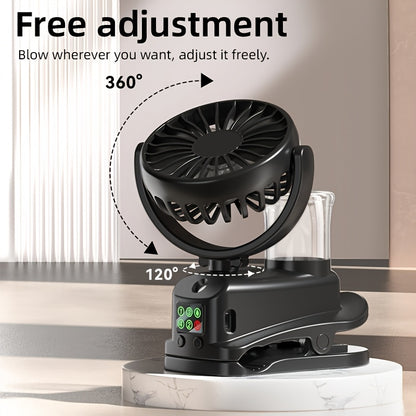 USB Desktop Fan Humidifier Combo 4 Adjustable Speeds 2 Mist Levels Quiet 360° Rotation Cooling for Workspace Bedroom