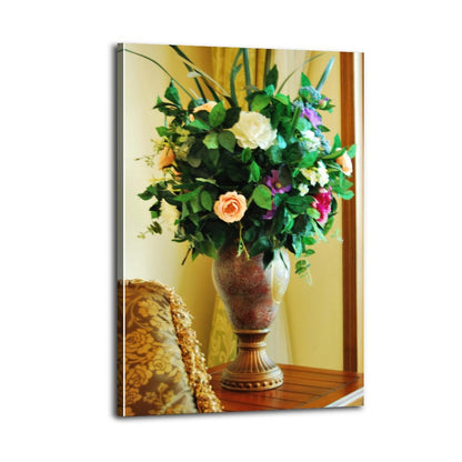 Artistic Floral Print Canvas with Wooden Frame 13
