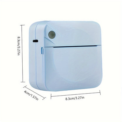 Portable Mini Photo Printer Wireless Thermal for Smartphones Inkless Printing Gift Study Label Includes 1 Roll Paper