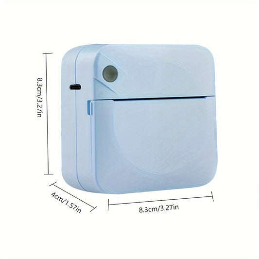 Portable Mini Photo Printer Wireless Thermal for Smartphones Inkless Printing Gift Study Label Includes 1 Roll Paper