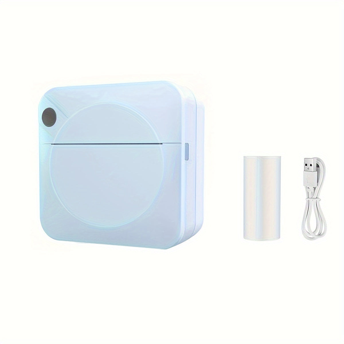 Portable Mini Photo Printer Wireless Thermal for Smartphones Inkless Printing Gift Study Label Includes 1 Roll Paper