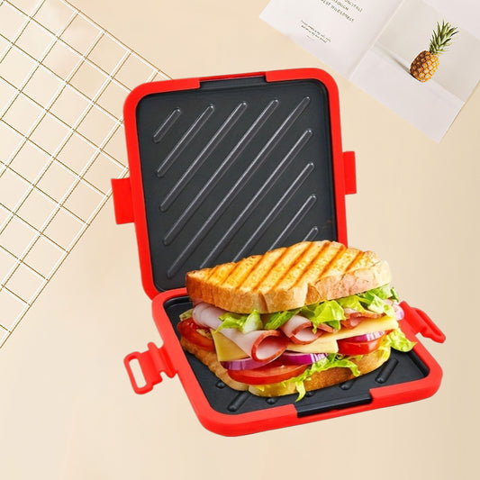 Universal Microwave Sandwich Maker Non Stick Baking Tray Bake Crispy Bread No Oven Required Also For Pork Ribs Chicken Wings Steaks Sausages Fish Steaks