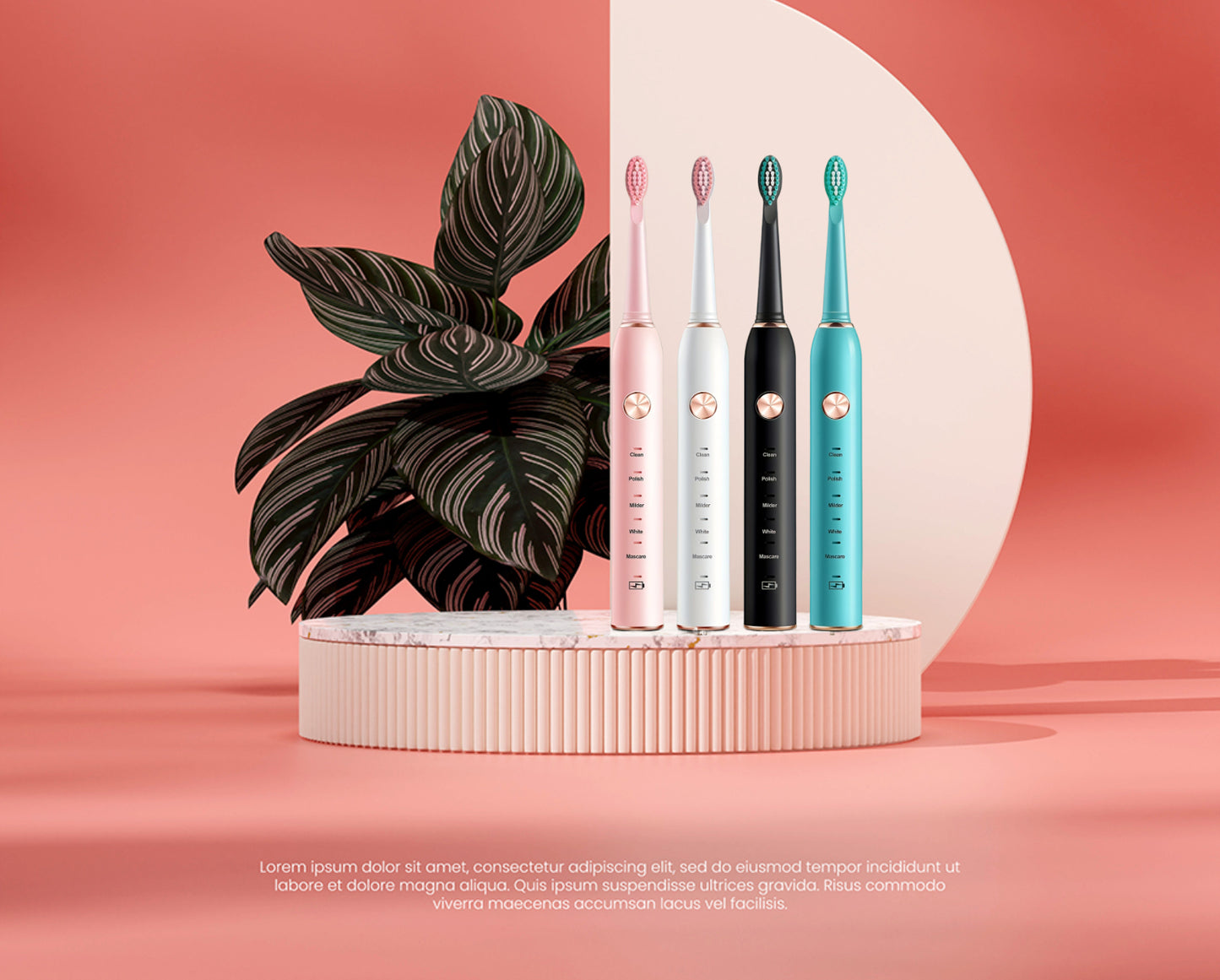 Rechargeable Electric Toothbrush Kit with 8 Soft Bristles Brush Heads 5 Cleaning Modes USB Charging Oral Care Toothbrush for Home Travel Gift