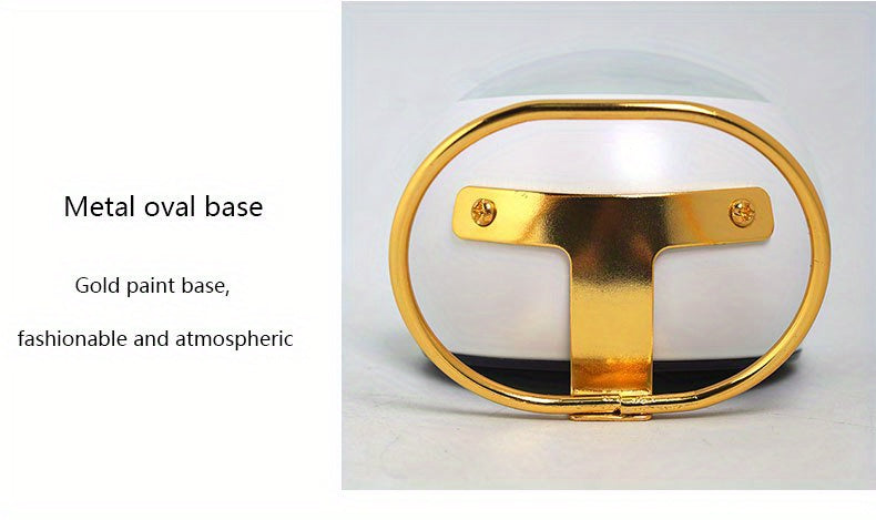 Luminous Desk Clock Battery Powered Silent Round Metal Nordic Alarm Clock with Glowing Hands for Bedroom Office Decor