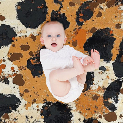 Anti-Pilling Flannel Blanket Abstract Leopard Print