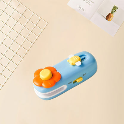 Mini Rechargeable Floral Snack Sealer Portable Compact Design Lightweight for Home Outdoor Parties Office Easy to Carry