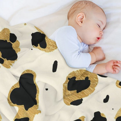 Warm Leopard Pattern Flannel Blanket Home Decor