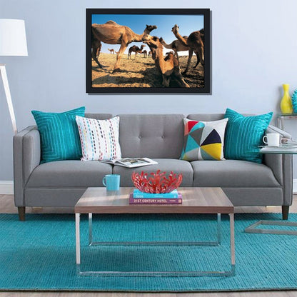 Desert Camel and Pyramid Canvas Art Modern Home Decor-02