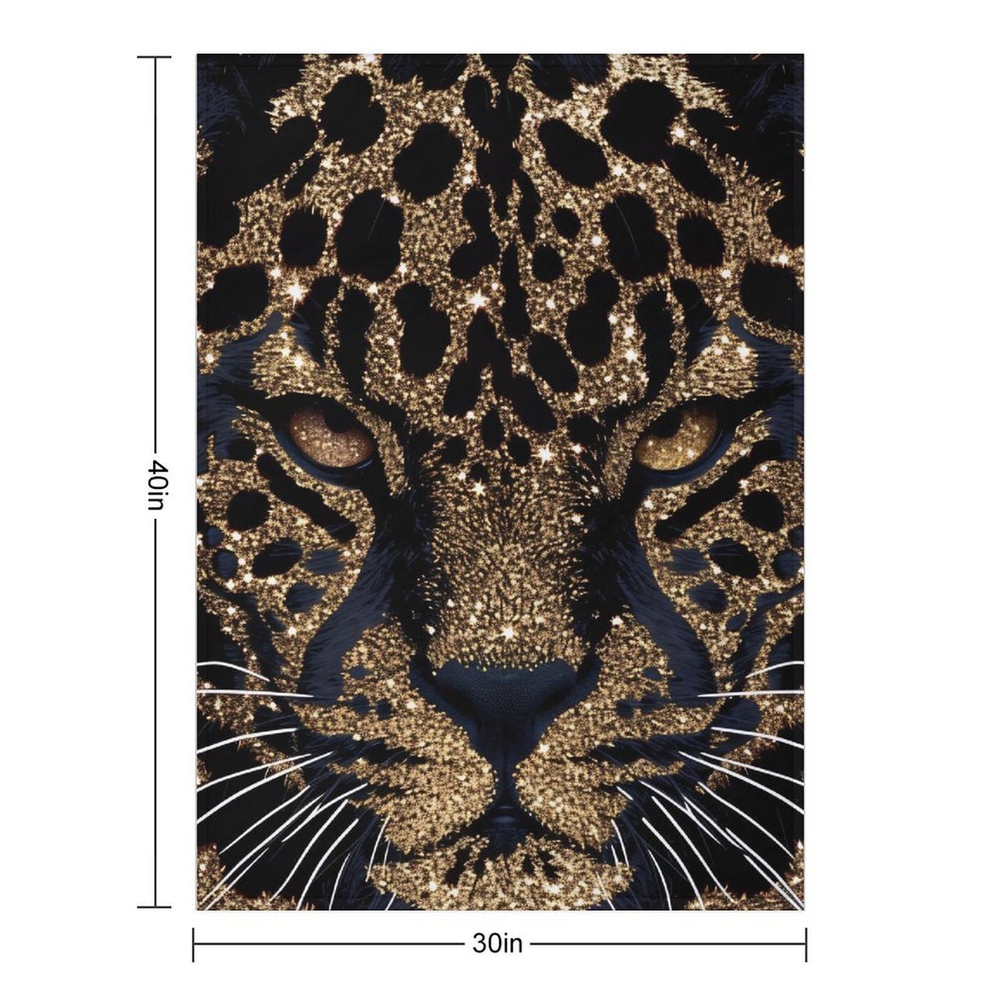 Luxury Leopard Face Flannel Blanket Soft Warm
