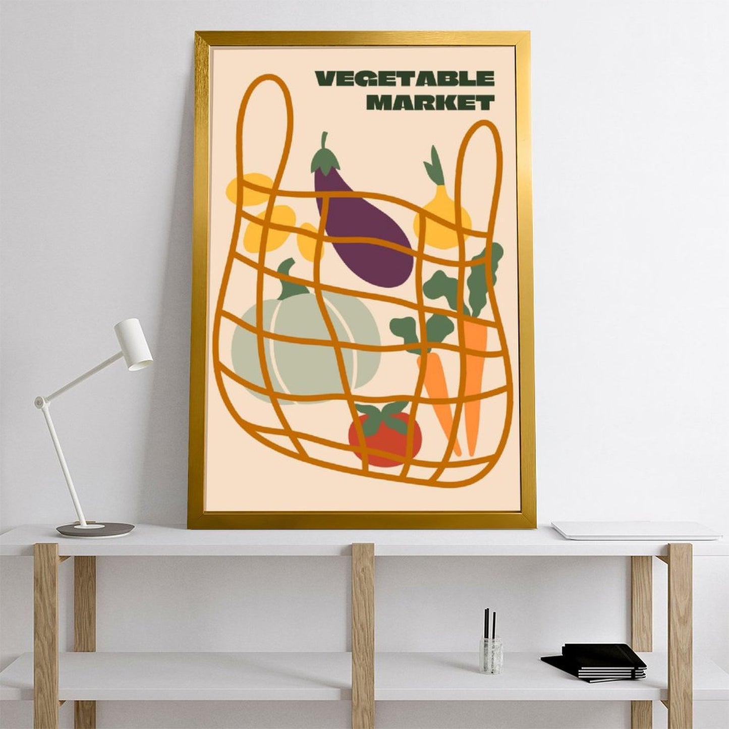 Retro Vegetable Market Framed Wall Decor 14