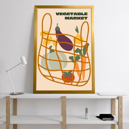 Retro Vegetable Market Framed Wall Decor 14