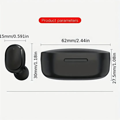 Sport Wireless Earbuds LED Battery Display Deep Bass Sound USB-C Rechargeable Secure Fit for Workout Running Cycling Travel Black White Blue