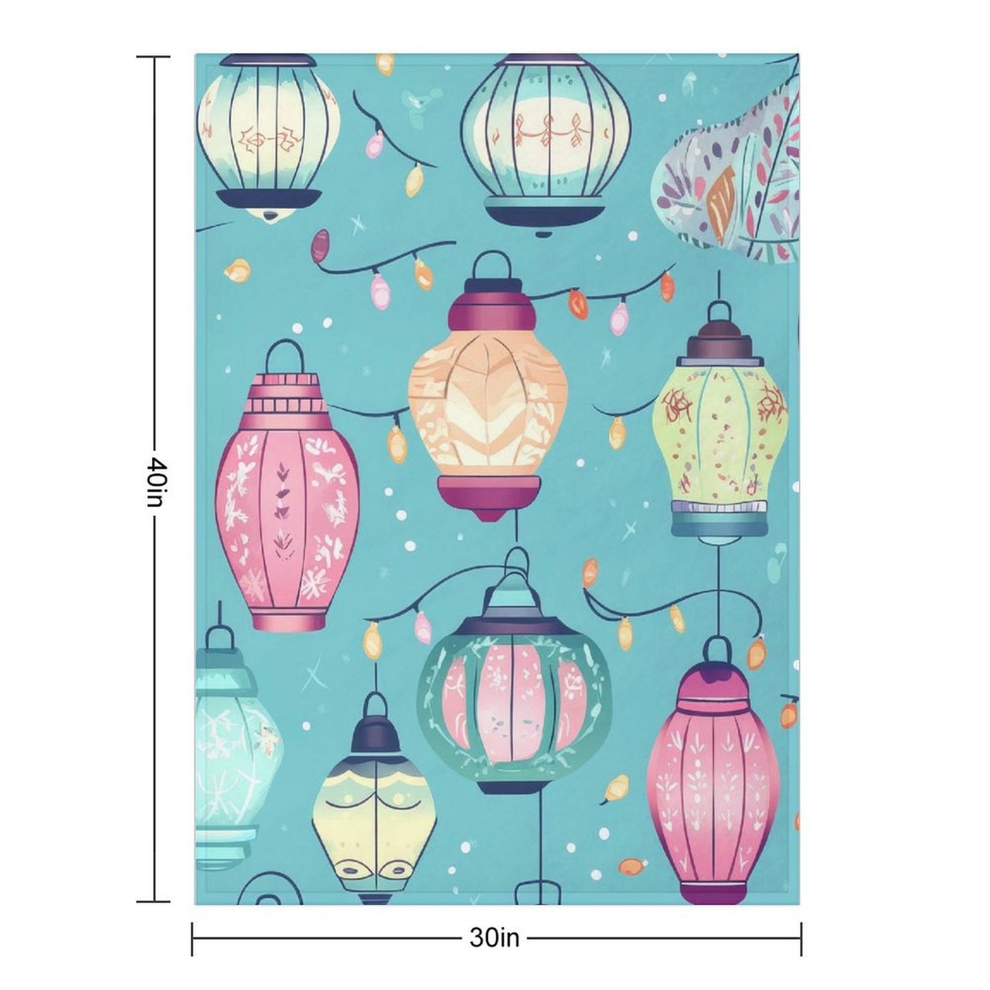 Soft Anti-Pilling Flannel Blanket with Cute Bell and Star Print