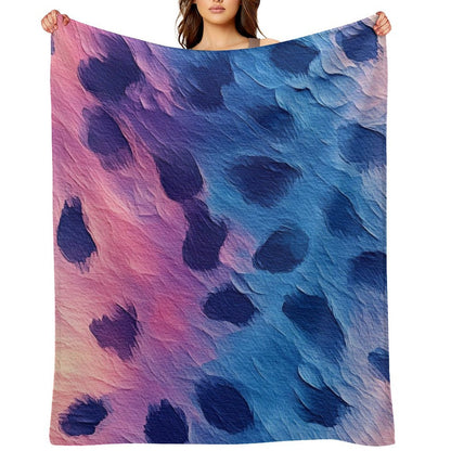 Soft Flannel Throw Blanket Colorful Animal Print