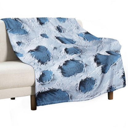 Modern Abstract Print Flannel Blanket for Bedroom