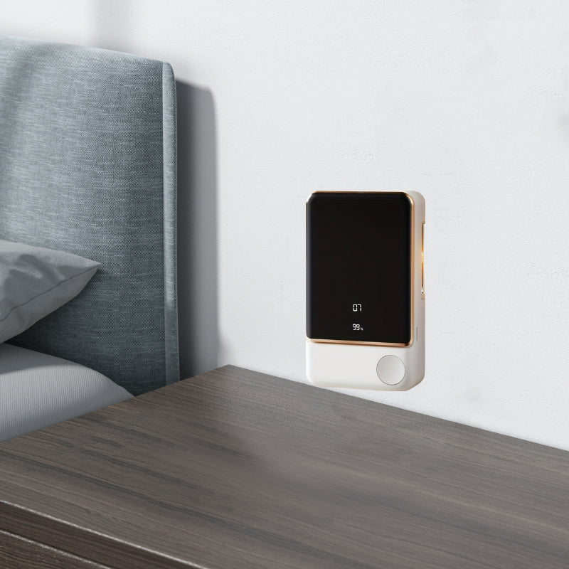 Sleek Beige Aromatherapy Diffuser Humidifier USB Powered 300mL h Mist Dispenser with Essential Oil Storage Push Button Control